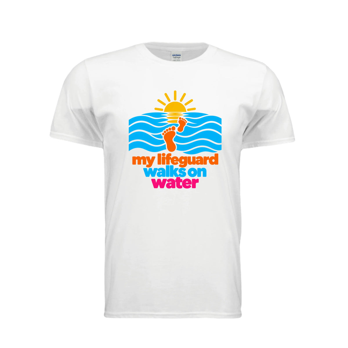 Lifeguard walks on water